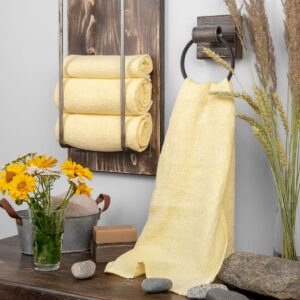 PURO Handtuch hellgelb 5 PURO yellow linen towel