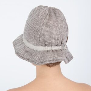 PURO Saunamütze graubraun 6 grey brown linen sauna hat