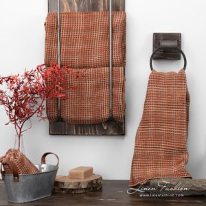 BINGO braunes Handtücherset 10 BINGO brown linen cotton bath towel