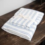 VITO Bath towel blue stripes