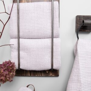 BINGO Handtuch helllila 13 linen cotton light lilac towel, waffla.