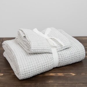 BINGO Handtuch bläulichgrau 13 linen cotton ice grey bath towel, set