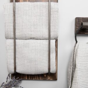 BINGO Handtuch bläulichgrau 14 linen cotton ice grey bath towel, big size