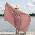 CUBA Strandtuch rot gestreift