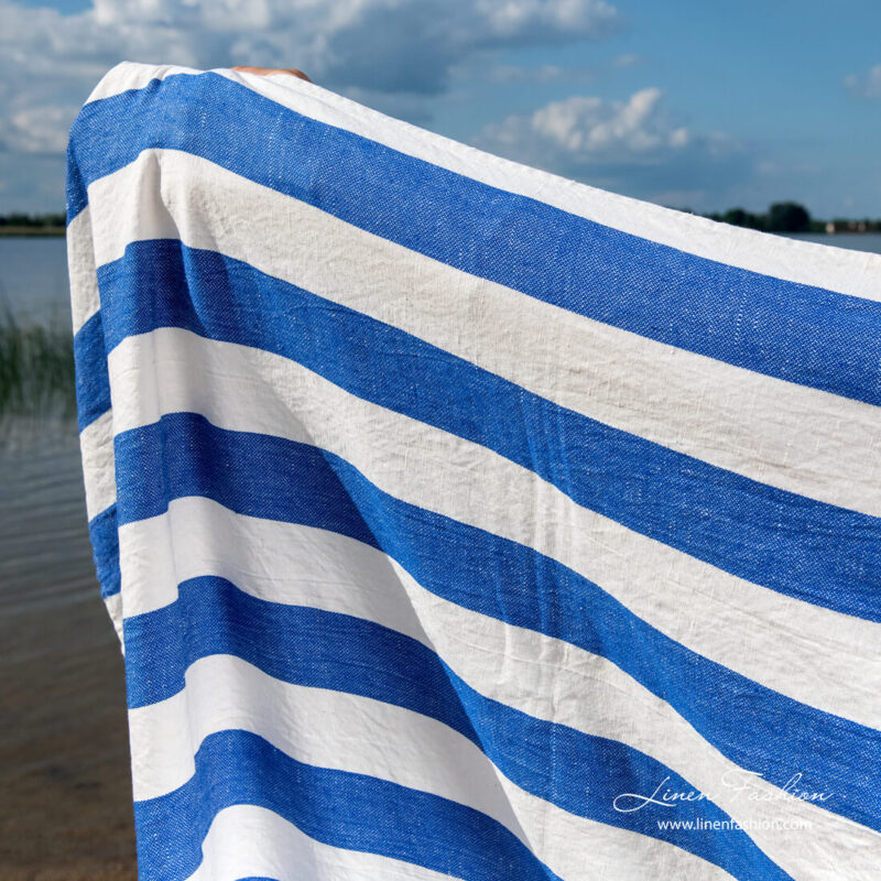 PALERMO Strandtuch blau gestreiftes – Bild 2
