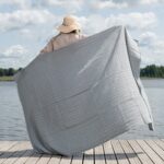 BOKA Strandtuch blaugrau