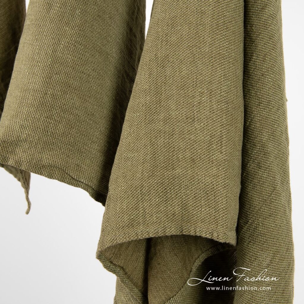 FLINT Handtuch grün 2 FLINT moss green linen towel