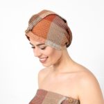 BINGO Turban braun kariert