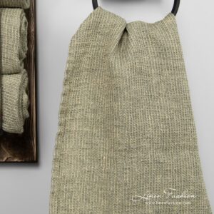 PURO Handtuch gelblich 8 Yellowish green waffle weave linen towel