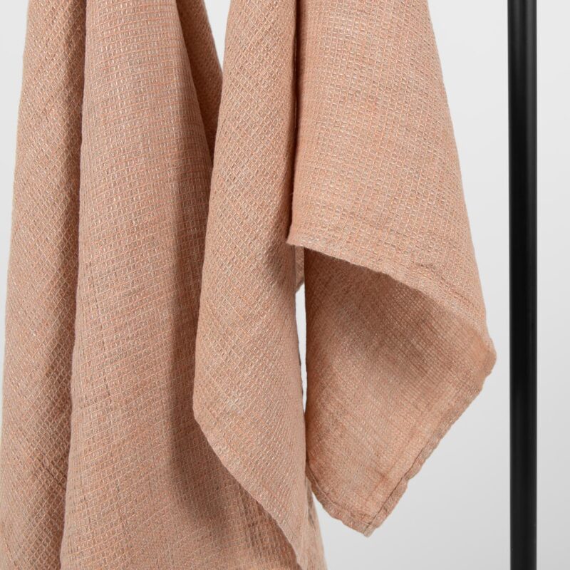 linen powder towel, waffle.