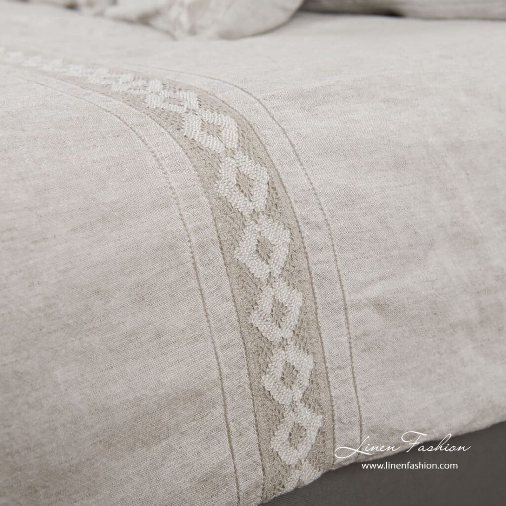 VINGO Rosa Bettwäsche 6 ROJUS white bed linen duvet decorative laces