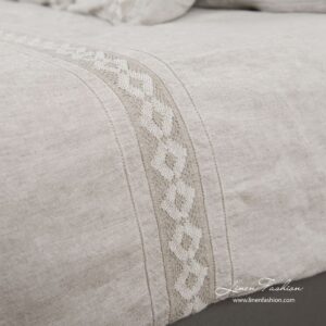 VINGO Rosa Bettwäsche 14 ROJUS white bed linen duvet decorative laces