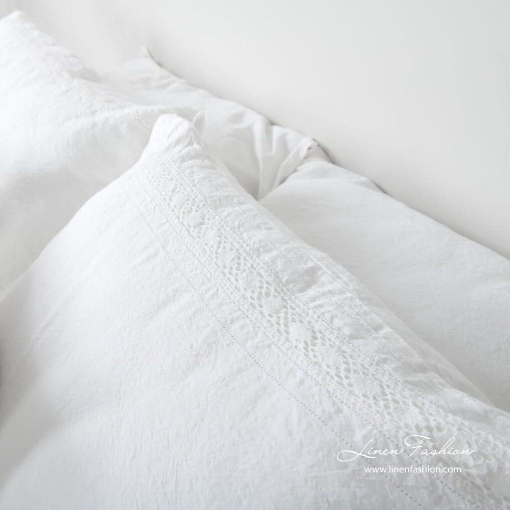REGATA Rosa Bettwäsche 3 White pillowcase.
