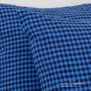 KOLKA Bettwäsche 17 Blue linen pillow.