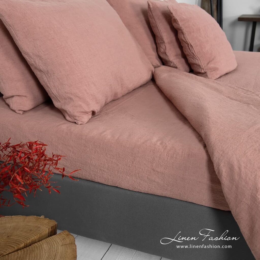 ROSA Rosa Bettwäsche 2 Washed bed linen sheets - fitted & flat.