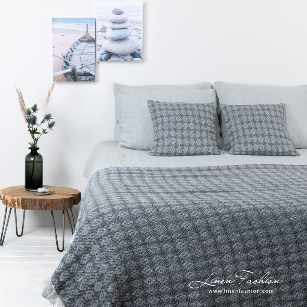STONA Rosa Bettwäsche 1 linen cotton blue grey bedlinen.