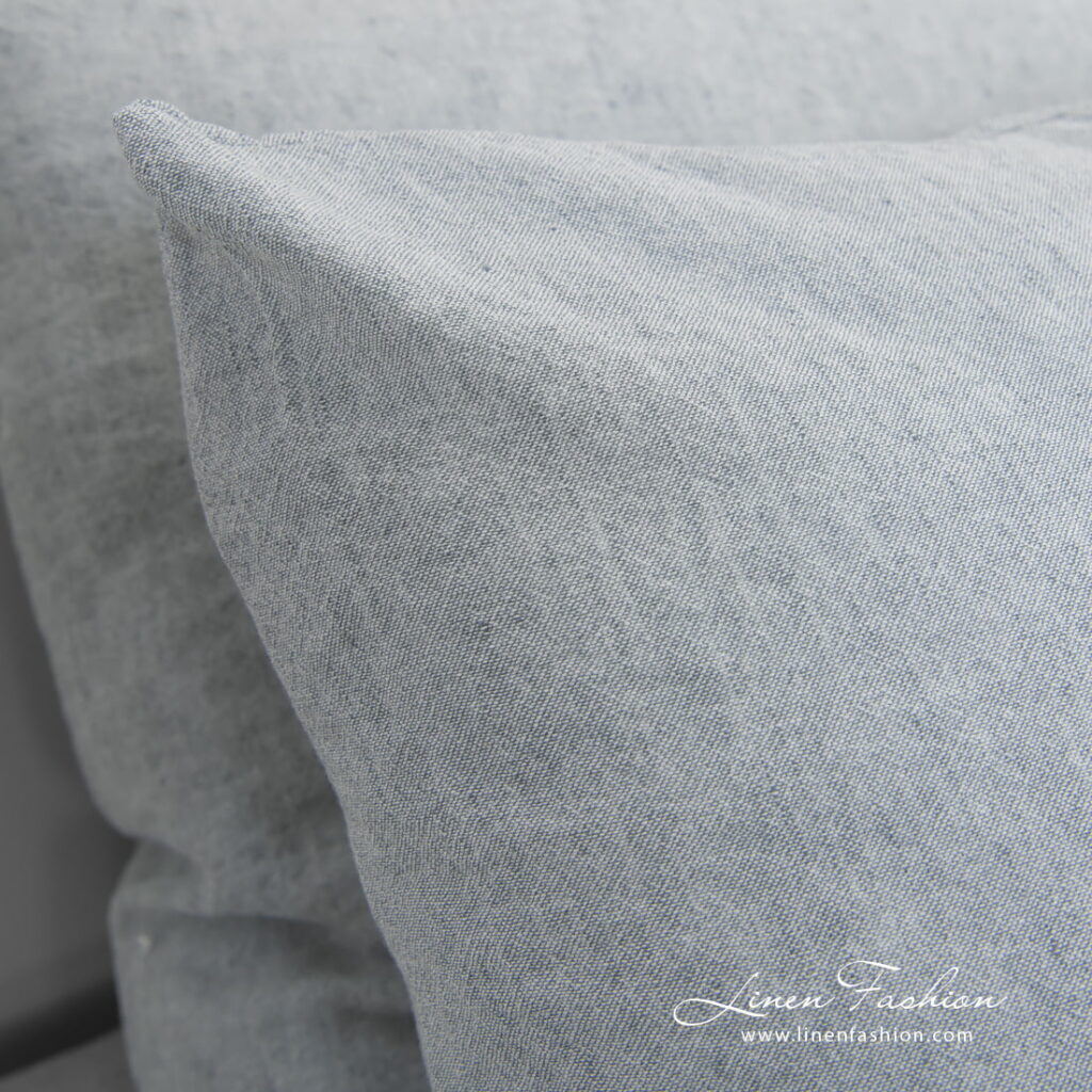 STONA Rosa Bettwäsche 8 linen cotton blue grey bedlinen, melange, washed.