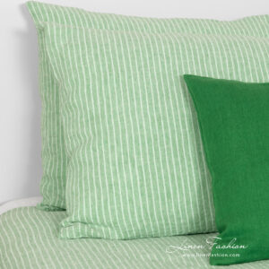 FROGA Rosa Bettwäsche 18 bedlinen green stripes with pillow cases.