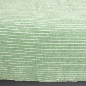 FROGA Rosa Bettwäsche 16 bedlinen green stripes, white and green mint.