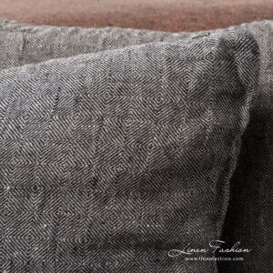 LEILA graue Kissenhülle 12 Grey colored cushion cover, leila.