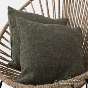 MOSSA Kissenhülle grünlichgrau 7 Green cushion covers Mossa in 100% linen.