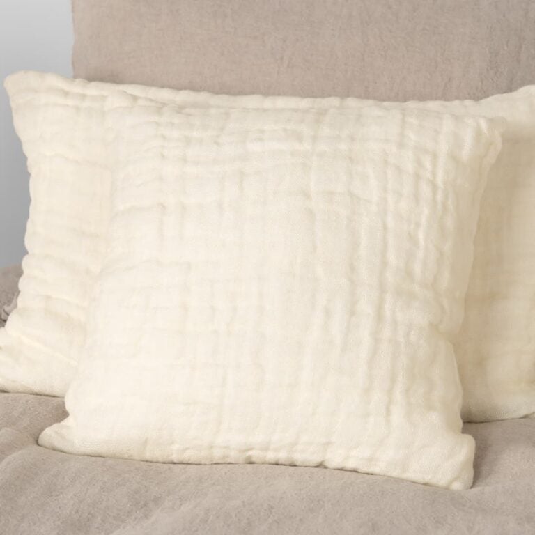 cream linen cushion cover