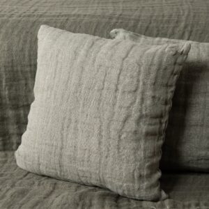 FONDA Kissenhülle mittelgrau 7 grey linen cushion cover