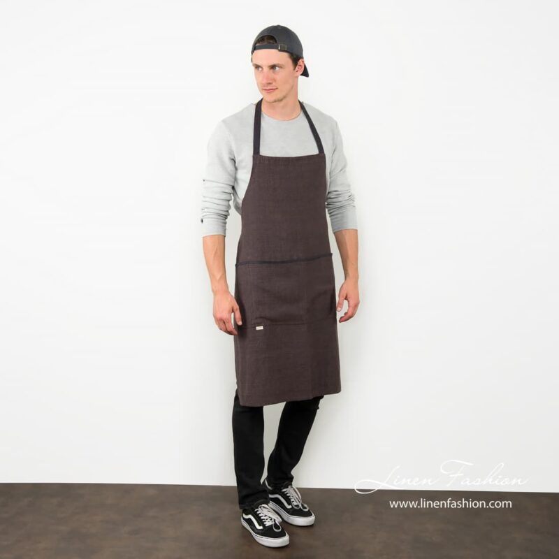 Dark brown apron, bali.