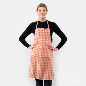 GAMMA Schürze kariert 7 Linen check apron, gamma