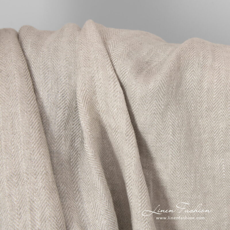 herringbone beige linen, classic chevron.