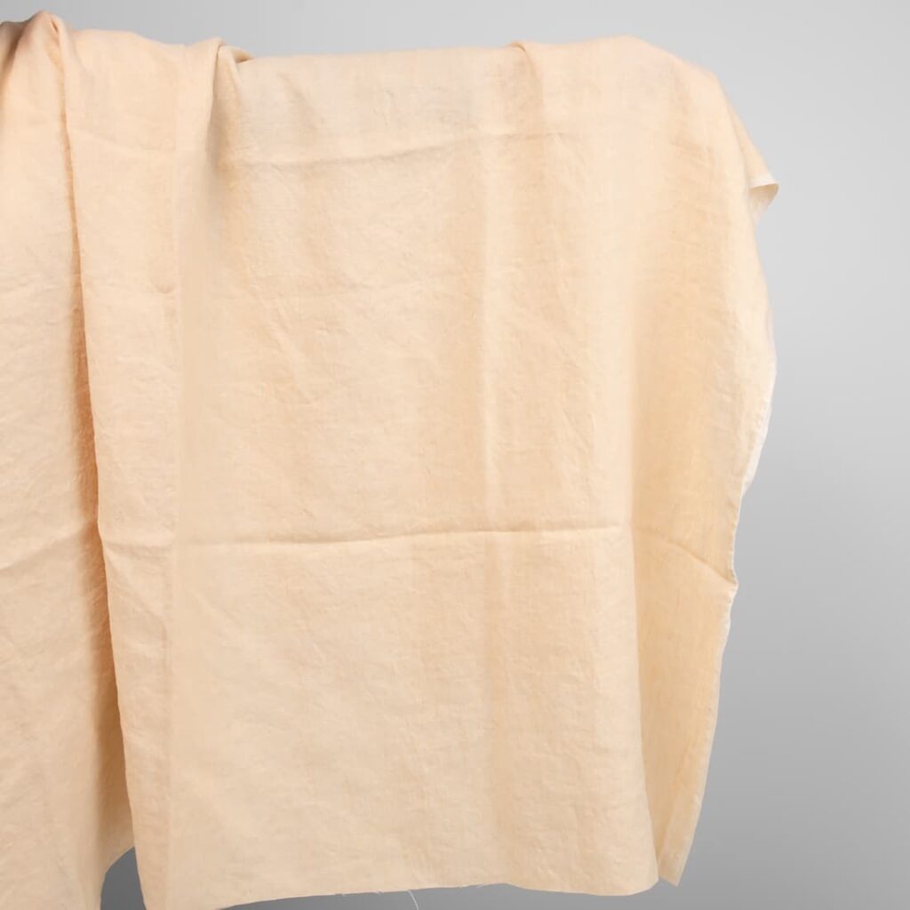 linen white yellow washed fabric