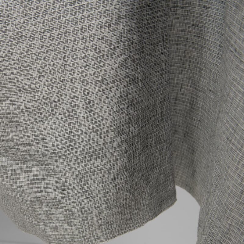Linen fabric washed dark grey colour for sewing clothes and home textiles