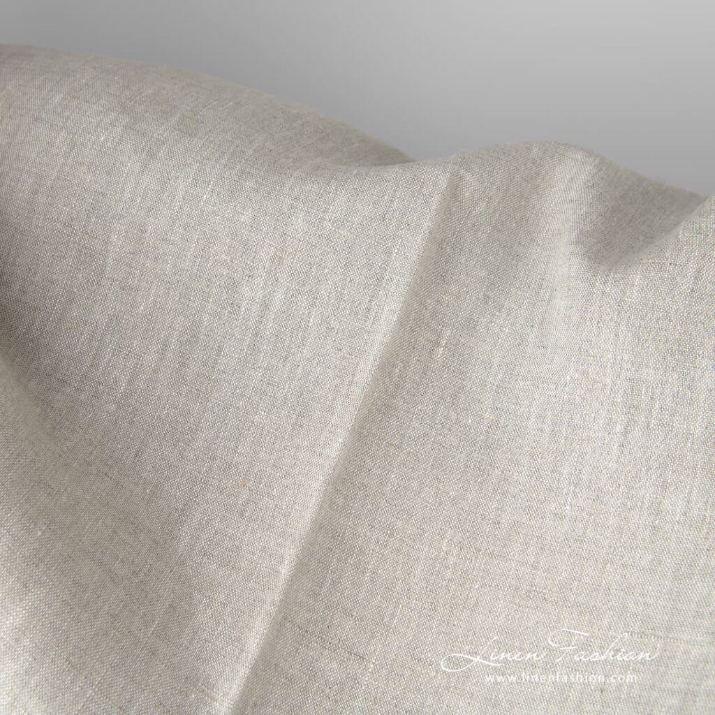 Leinenstoff hellgrau 3 Medium-weight, plainly woven pure linen fabric in light grey