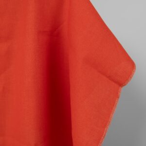 Linen fabric in flame red, 150cm