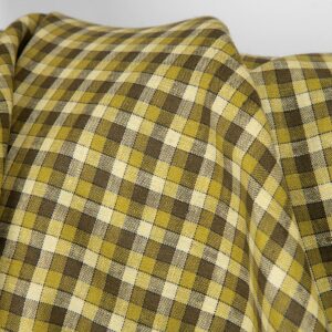 Leinenstoff mit gelb-grünen Karos