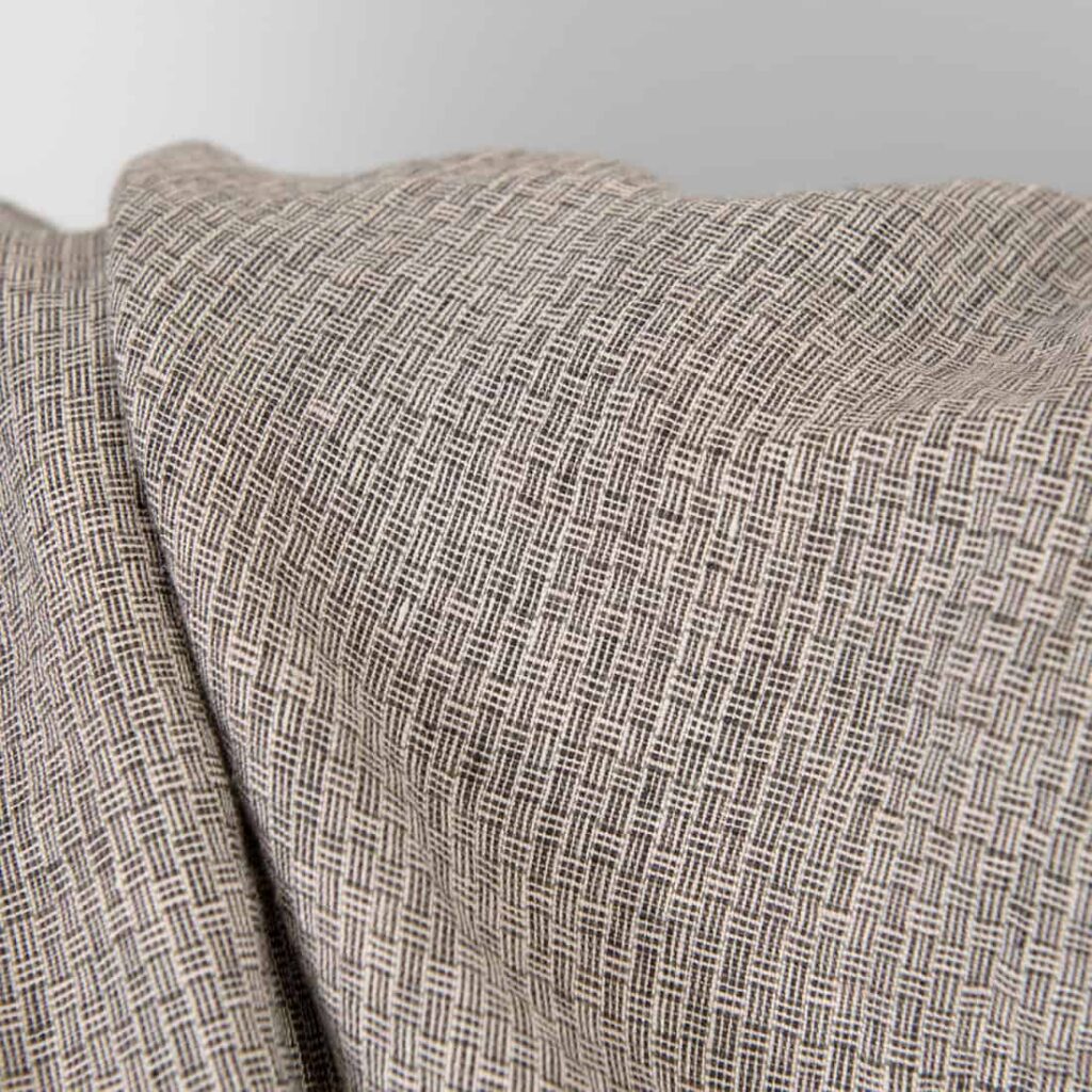 Leinenstoff rosa-braun gemustert gewaschen 1 Washed linen fabric pink-black small pattern, specially softened