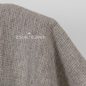 Leinenstoff rosa-braun gemustert gewaschen 8 Washed linen fabric pink-black small pattern, with measurements