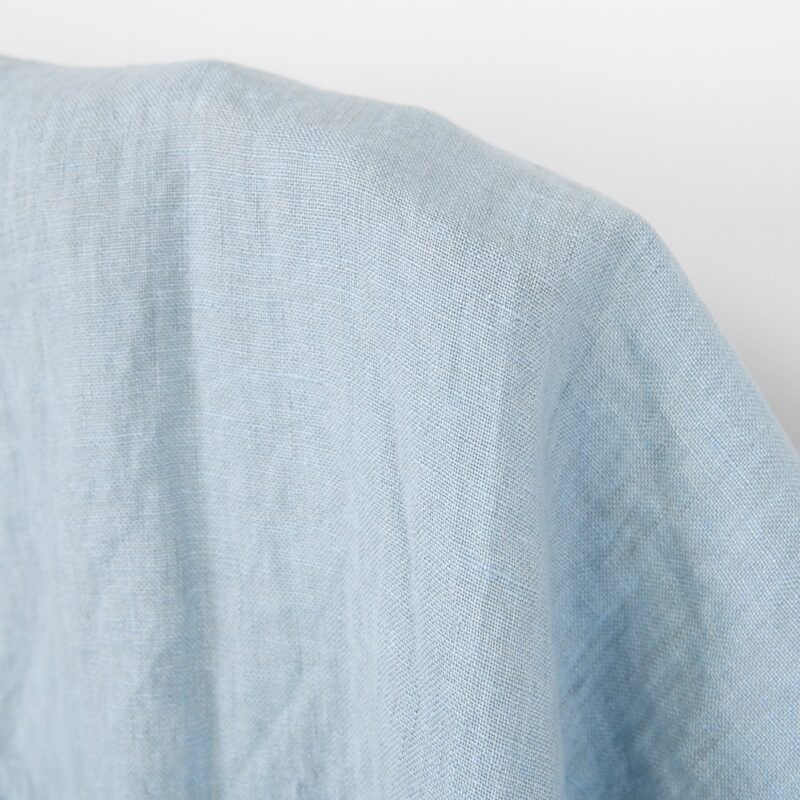 Leinenstoff uni blassgraublau, gewaschen – Bild 4