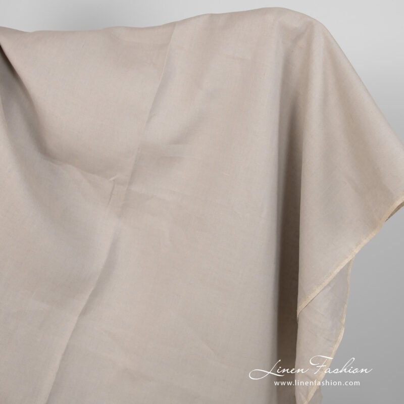 Sand grey linen fabric