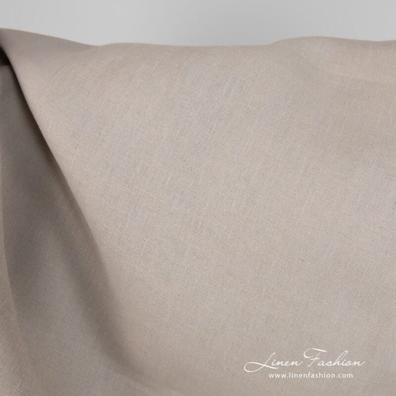 Sand grey linen fabric product picture