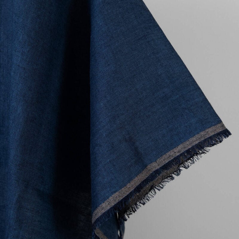 Leinenstoff dunkles Jeansblau – Bild 2