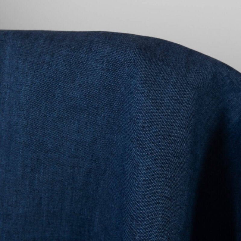 Leinenstoff dunkles Jeansblau – Bild 3