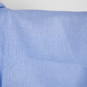 Light blue linen fabric close up detail