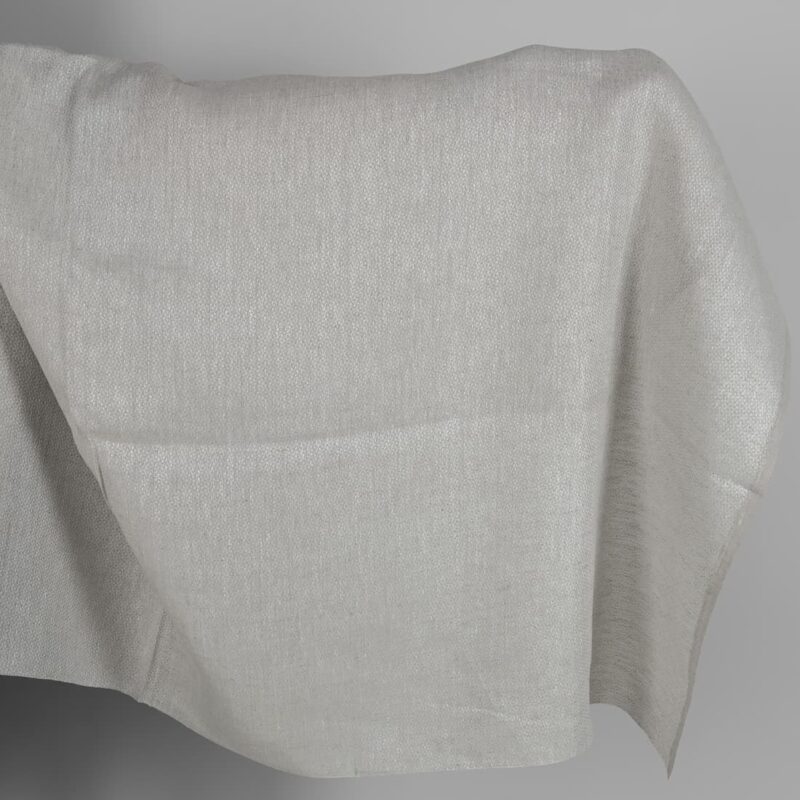 Beige linen fabric in a diamond pattern