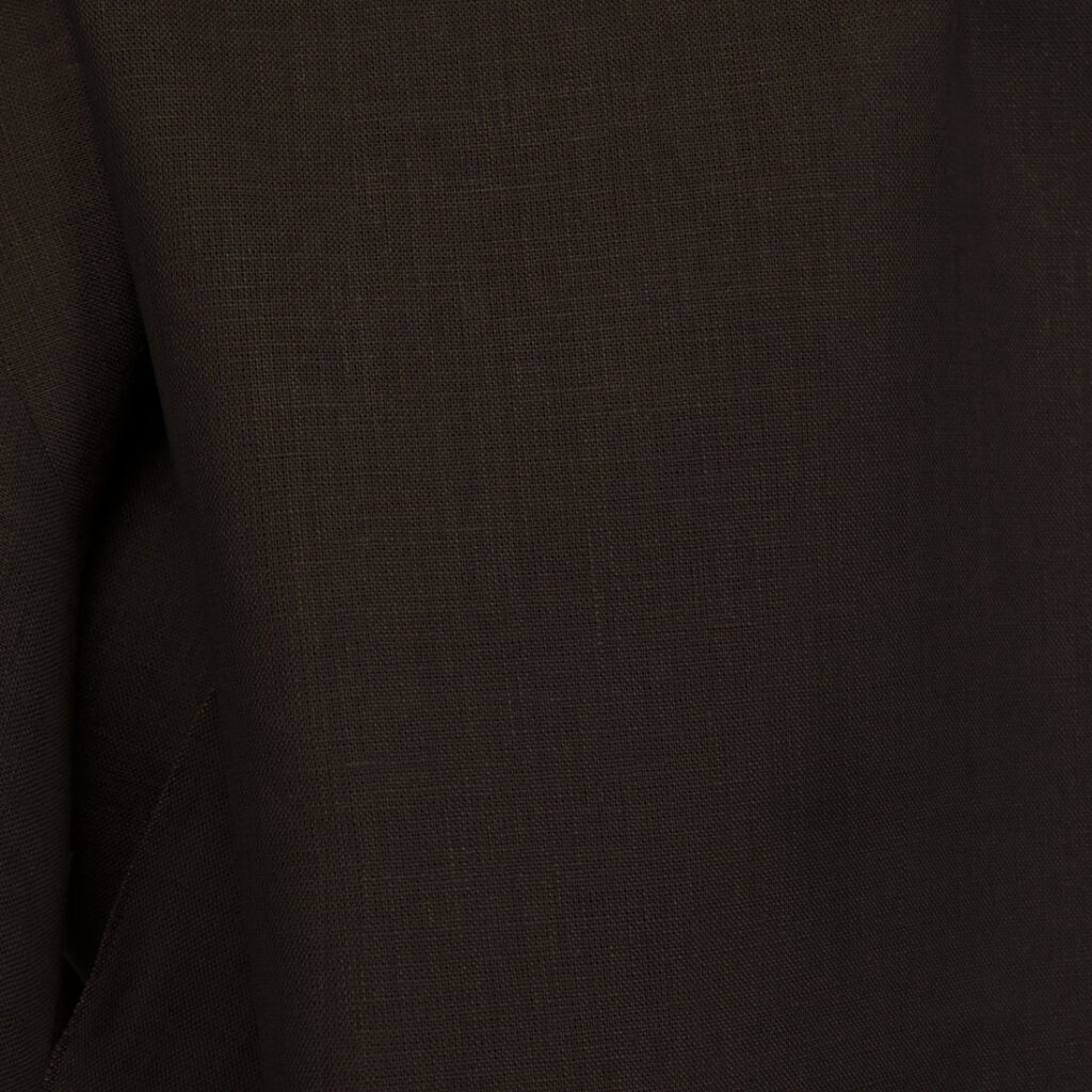 Linen dark brown fabric
