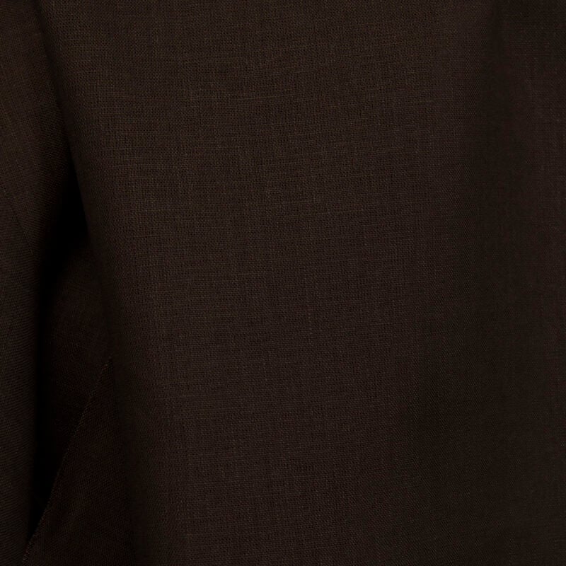 Linen dark brown fabric