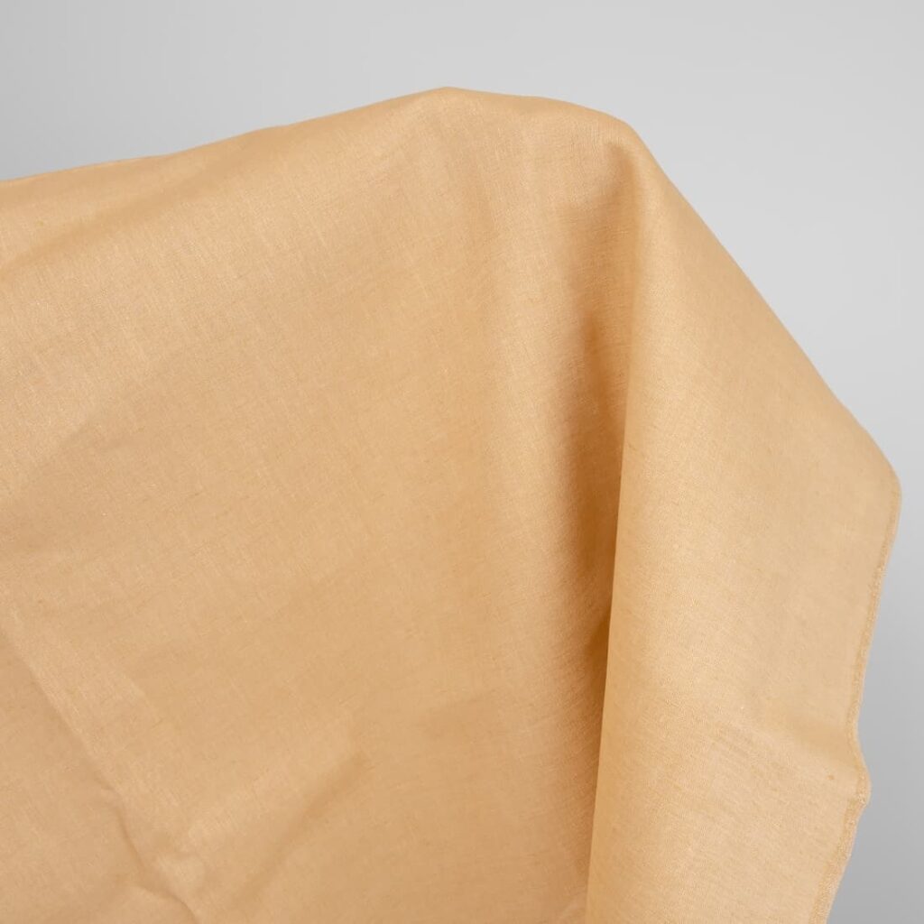 brown yellow linen fabric