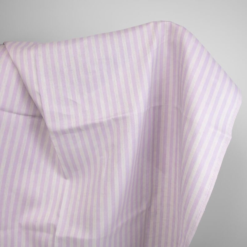 linen striped fabric lilac