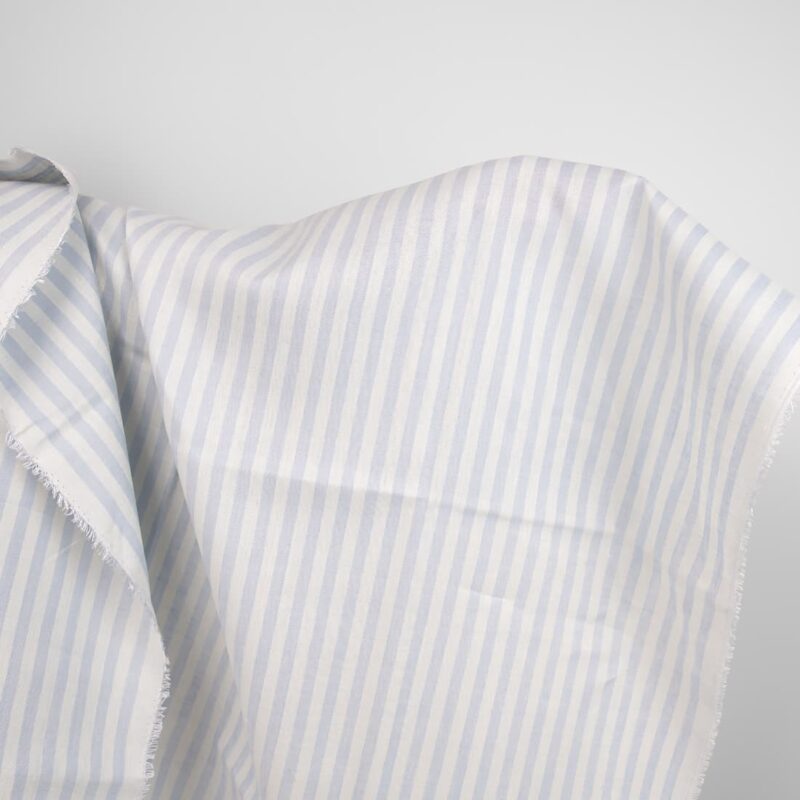 linen fabric blue stripes