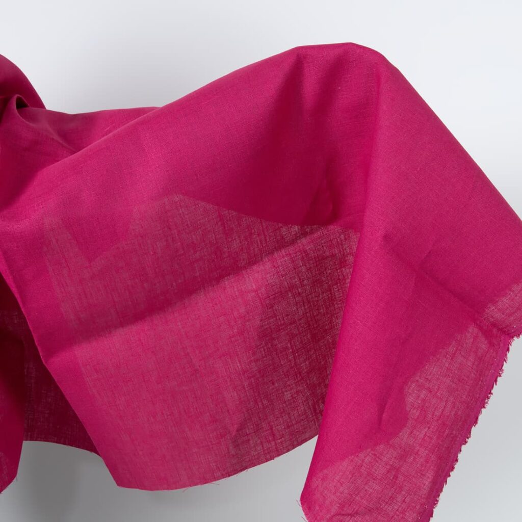 Linen fabric magenta colour